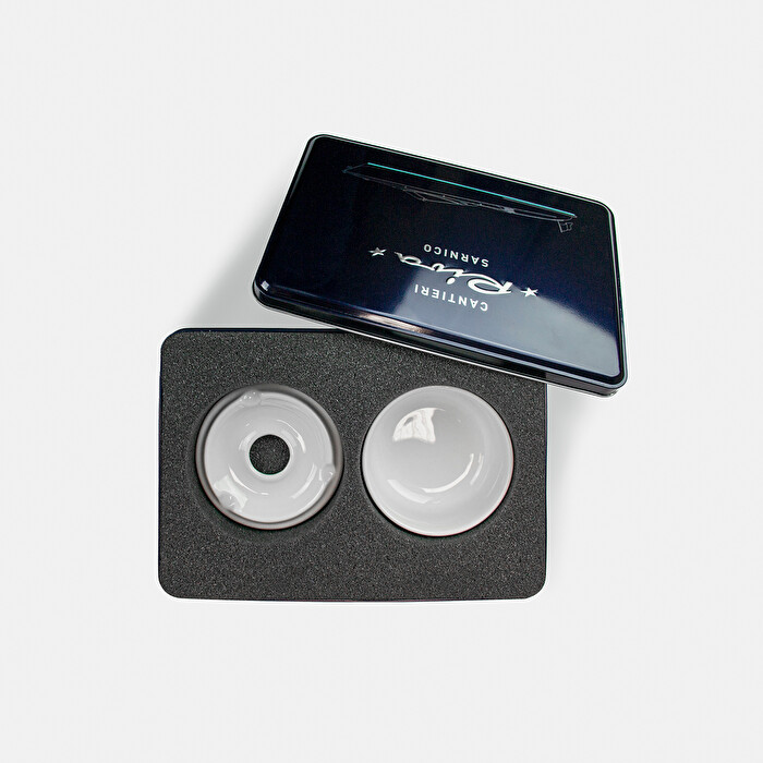 Posacenere Antivento In Legno Con Coperchio - 2 Pezzi Nero, Elegante E Pratico - Foto 3